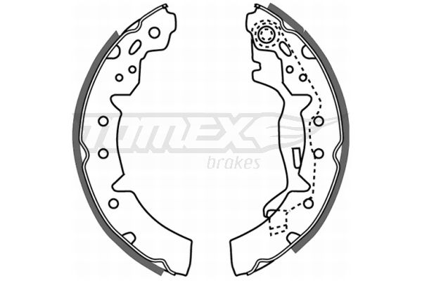 Obrázok Sada brzdových čeľustí TOMEX Brakes  TX2106
